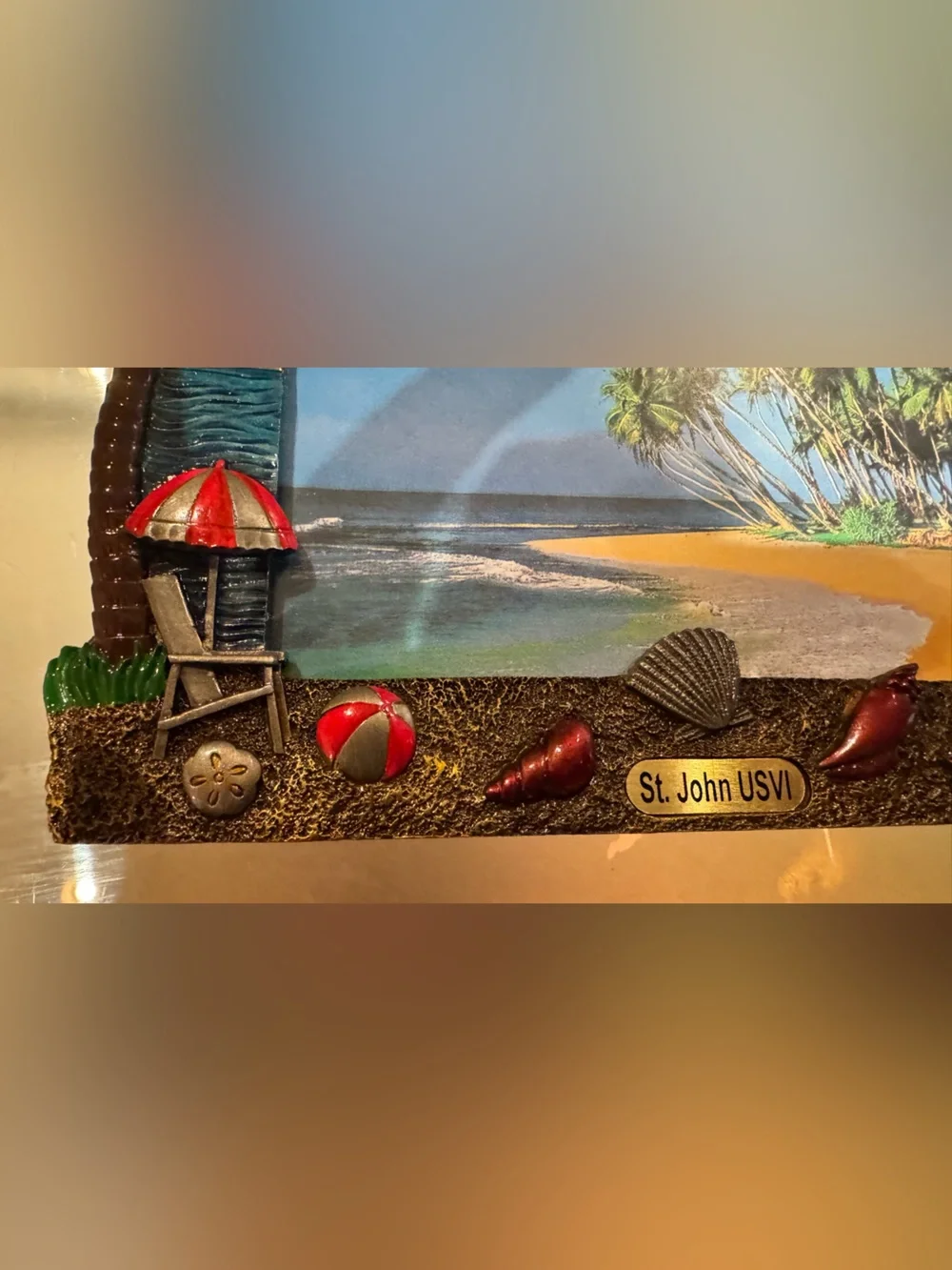 St. John USVI Tropical Beach Picture Frame - Multi-Color
